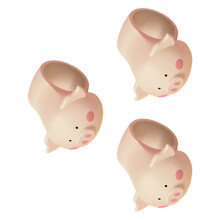 3PCS/Lot Soft Piggy Style Door Handle Bumpers For Kids-apricot