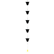 Functional And Attractive Rain Chain Suitable For-black 5 cups