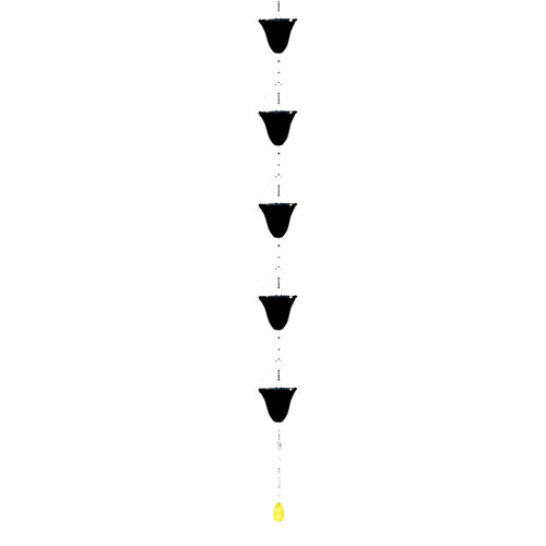 Functional And Attractive Rain Chain Suitable For-black 5 cups