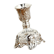 European Floral Candle Holders Zinc Alloy Wedding-silver