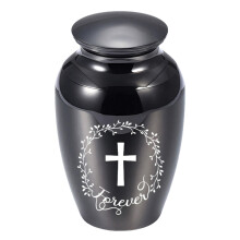 Premium Aluminum Alloy Pet Urn Secures Seal for Cats Dog-Black