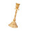 Artistic Handcrafted Single Arm Candlestick Engraved-gold high 1