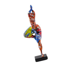 Elegant Dancer Sculpture Graffiti Resin Art Abstract-Graffiti