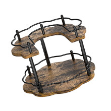Easy Assemble Retro Styles Shelf for-Plum blossom U shape