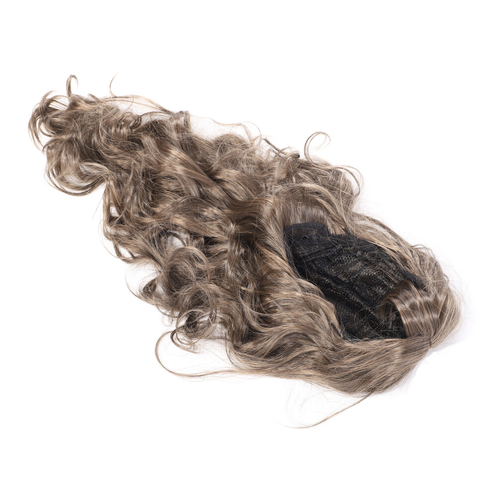 Light Brown Long Wavy Wig - High Temp Silk, Bangs