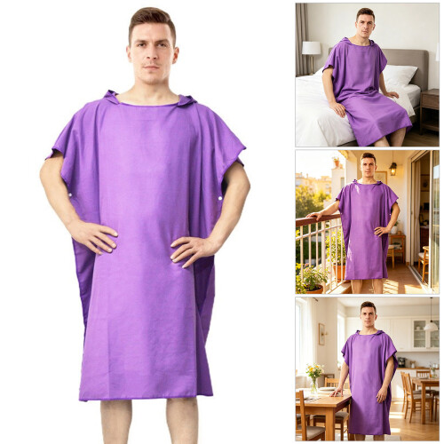 Hooded Robe For Women And Men Highly-Single button right 2