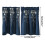 Navy Blue Polyester Cafe Curtain 29x24 Inch 2