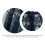 Navy Blue Polyester Cafe Curtain 29x24 Inch 4