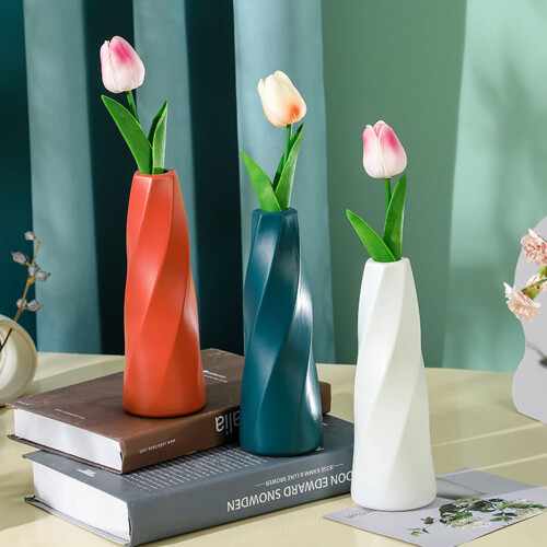 Clear PE Flower Vase Nordic Style 21cm 1