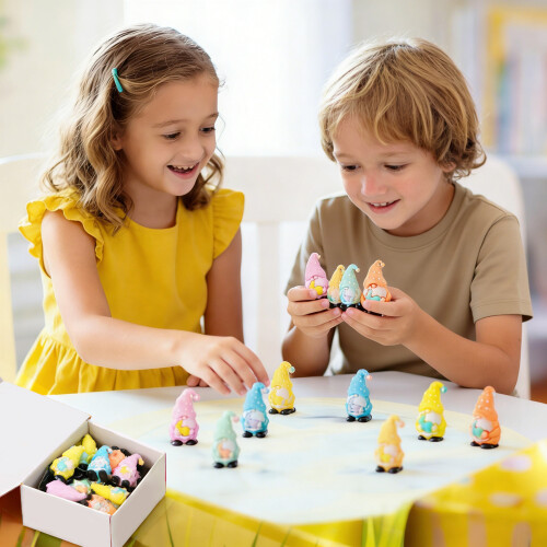 Figurines de Gnomes de pâques, peinture à la main,-50 pièces 2
