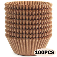 Ungebleichte braune Papierförmchen für Cupcakes