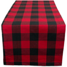 Buffalo Plaid Table Runner Cotton Linen 13 x 72 in