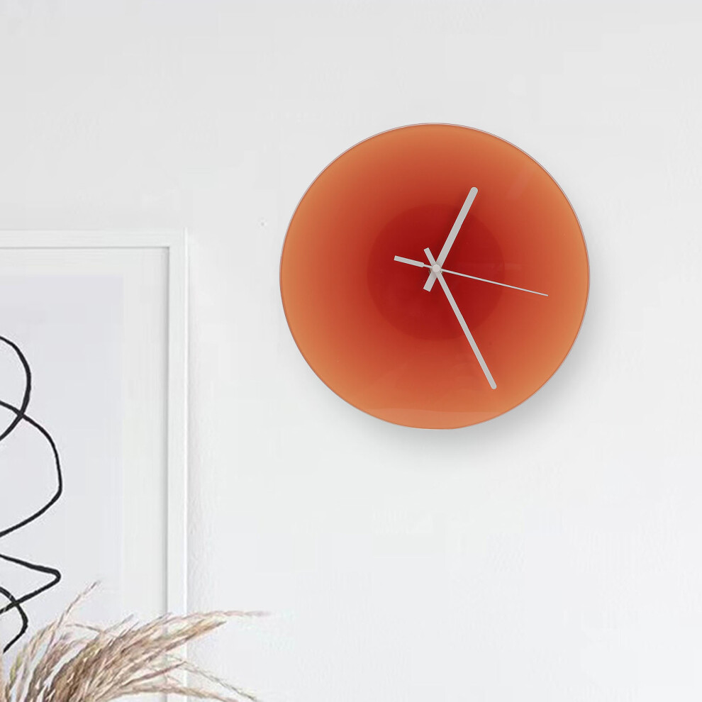 12 Inch Sunset Silent Wall Clock 1000Mah Orange 4981393908783