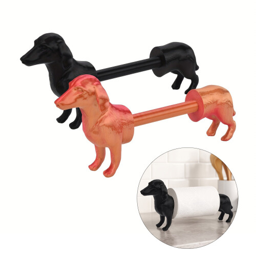 2PCS Tissue Roll Stand Dackel Geformt Papier Handtuch Halter Für 1