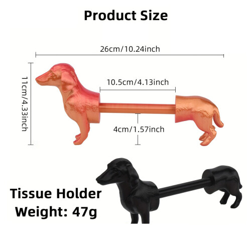 2PCS Tissue Roll Stand Dackel Geformt Papier Handtuch Halter Für 2