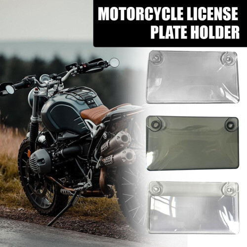 Motorcycle Smoke License Plate Frame Cover 1