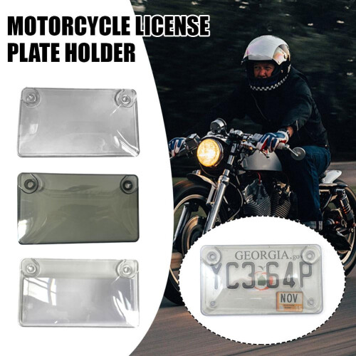 Motorcycle Smoke License Plate Frame Cover 2