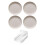 4 Pack Round Plastic Serving Trays – 15 cm Beige 2
