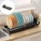 Space Efficient Convertible Metal Dish Drainer For-Gray 3