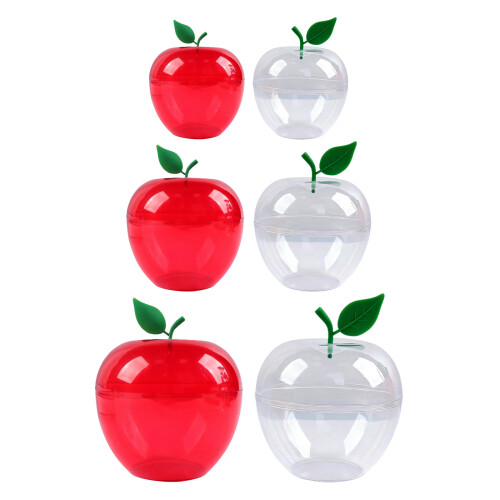Artificial Apples Candy Dish Snacks Storage-Clear size L 2