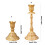 Artistic Handcrafted Single Arm Candlestick Engraved-gold high 4