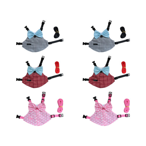 Training Vest Rabbit Harness for Small Pet with Easy Walk-S red 1