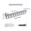Variable Length Garment Rack Featuring Modern Grey And-White 5