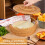 Traditional Style interlaced Flatbread Basket 26cm With 6
