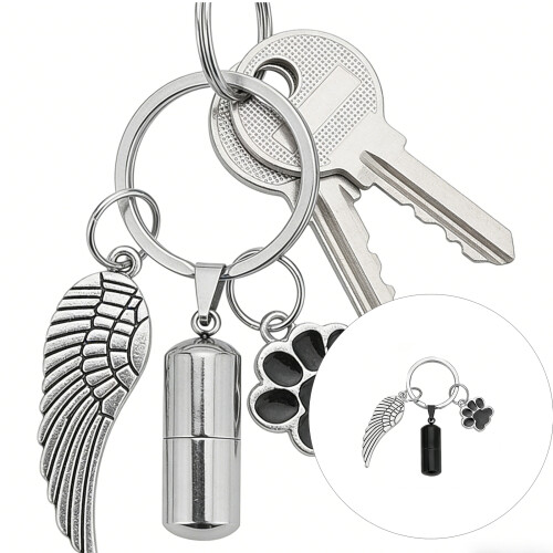 Cremation Urn Necklace Pendant Stainless Steeled-silver 2