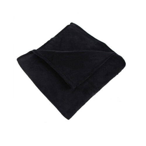 Black Fleece Throw Blanket 70 x 100 cm 2