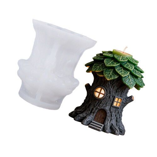 Treehouse – moules à bougies en Silicone, résistants à la