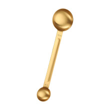 Rustproof Rustless Steel Two Way Measuring Spoon for Home-Gold