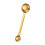 Rustproof Rustless Steel Two Way Measuring Spoon for Home-Gold 1