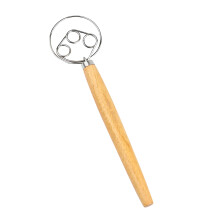 Mélangeur de pâte en bois avec poignée ergonomique, ustensile-3