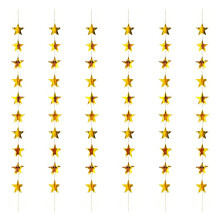 Festliche 5-zackige Stern-Papierkettendekoration für-Gold