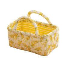 Stylish Printed Fabric Storage Box For Makeup Accessories-N10