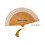 Éventail à main pliable en bois, 1 pièce, rétro,-Jaune vert 4
