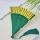 Éventail à main pliable en bois, 1 pièce, rétro,-Jaune vert 6