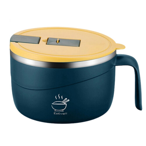 Récipient alimentaire isolé avec/sans cuillère pliable,-Bleu 1