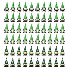 Figurine de Mini Gnomes de la Saint-Patrick, trèfle-60 pièces