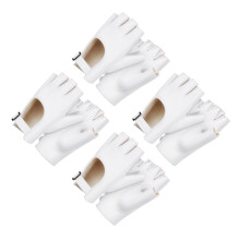 4Pairs White Half Finger Gloves Women Fashion Fingerless Party Gloves
