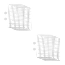 2Pcs White Iron Wire Shelf Dividers Freezer Rack Space Saver Organizer