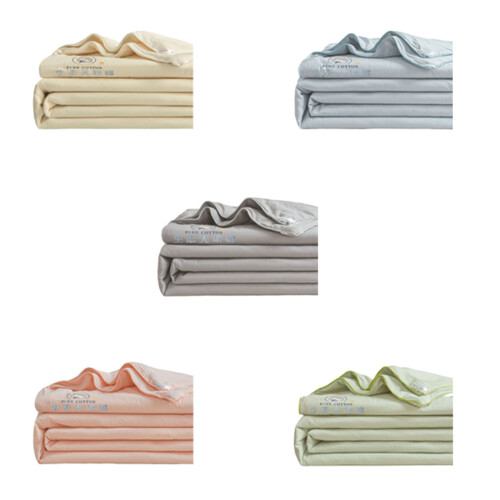 Single Size 150x200cm Cotton Summer Throw Blanket Moisture-Blue 2