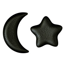 Ramadans Serving Tray Eid Mubarak Moon Star Shape-Black L