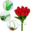 10 tulipas artificiais de PU rosa de 14 polegadas 3