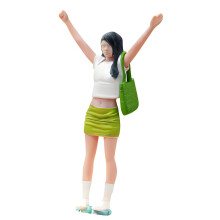 1:64 Scale Hand Painted Miniature Figures Realistic Skirt Girl