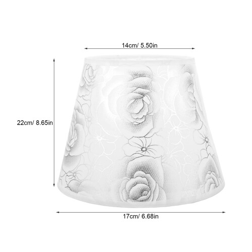 Modern Silver Fabric Lamp Shade for Table Lamp, 22 x 17 cm 1