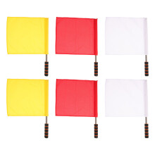 6Pcs Multi-Use Referee Flags Set for Athletic Training and Competition