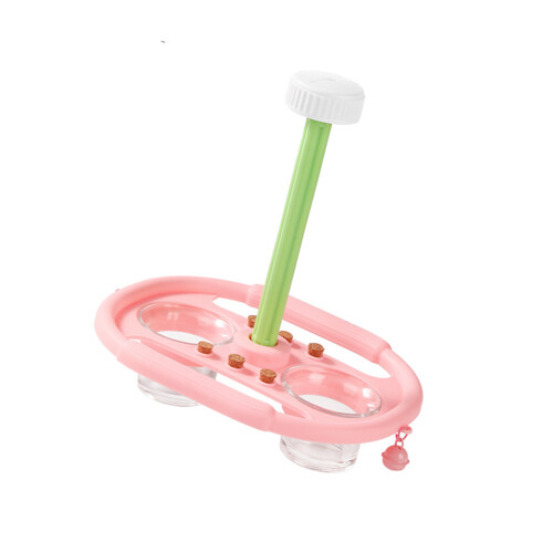 Rotating Bird Stand Perch Toy Interactive Parakeets Perch-Pink