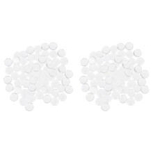 400Pcs Clear Dome Glass Cabochons White Half Round for Jewelry DIY Use